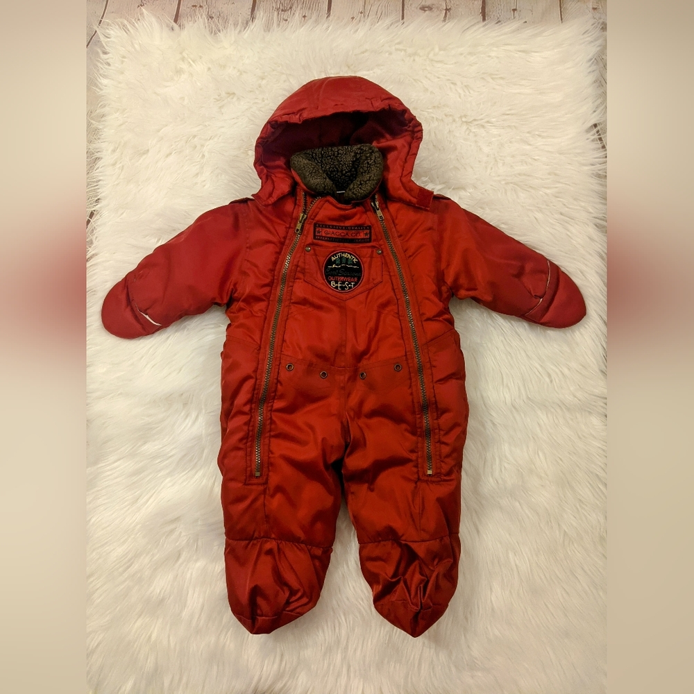 Giacca Young Gallery Vtg Red Snowsuit, size 3-6 months